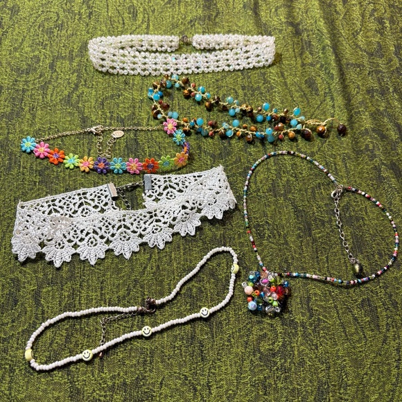 Choker Necklace bundle lot of colorful chokers jewelry set - Picture 2 of 7